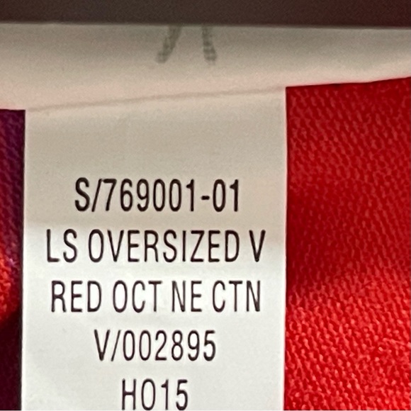 Old Navy Girl’s Oversized Red & Purple Striped Top, Size S (6-7) - Picture 5 of 5